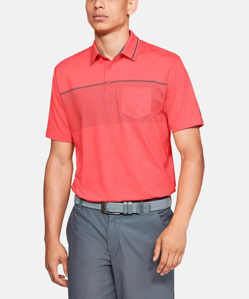 Under Armour Men's Polo Shirts Blitz - Blitz Red Playoff Pocket Polo - Men | Zulily