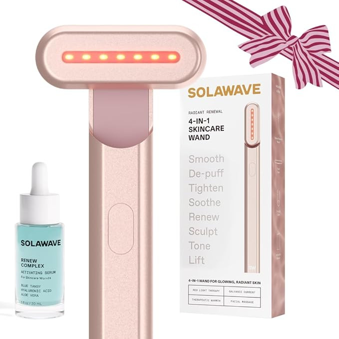 Solawave 4-in-1 Radiant Renewal Red Light Therapy Wand & Renew Complex Activation Serum | Beauty ... | Amazon (US)