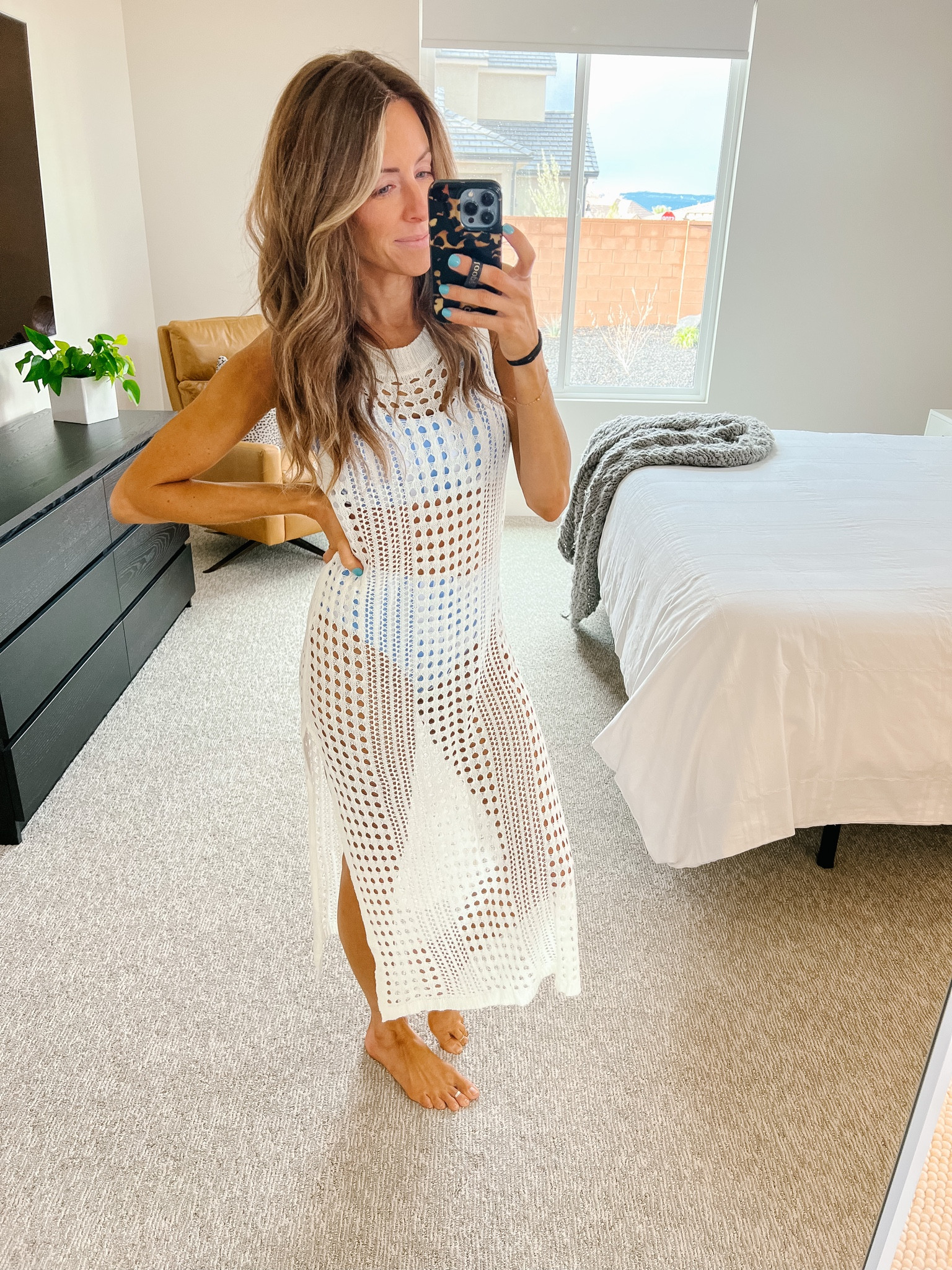 Loving my new swimsuit and coverup from Amazon!! Wearing a size small in swimsuit and cover up is one size fits all! 

#LTKswim #LTKunder50