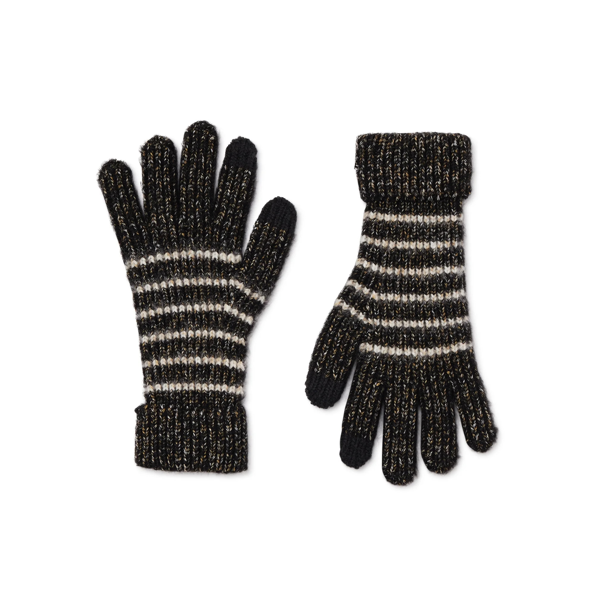 Time and Tru Women's Stripe Knit Gloves | Walmart (US)