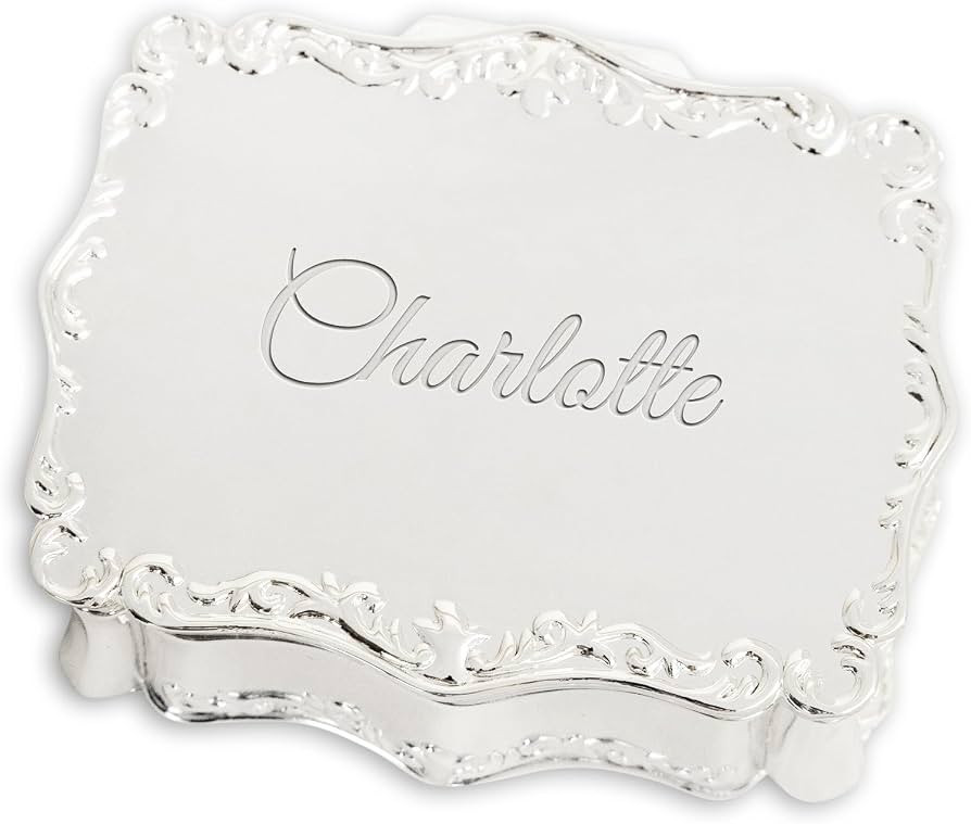 Cherished Moments Personalized Small Rectangle-Shaped Jewelry Keepsake Box with Custom Engraved N... | Amazon (US)