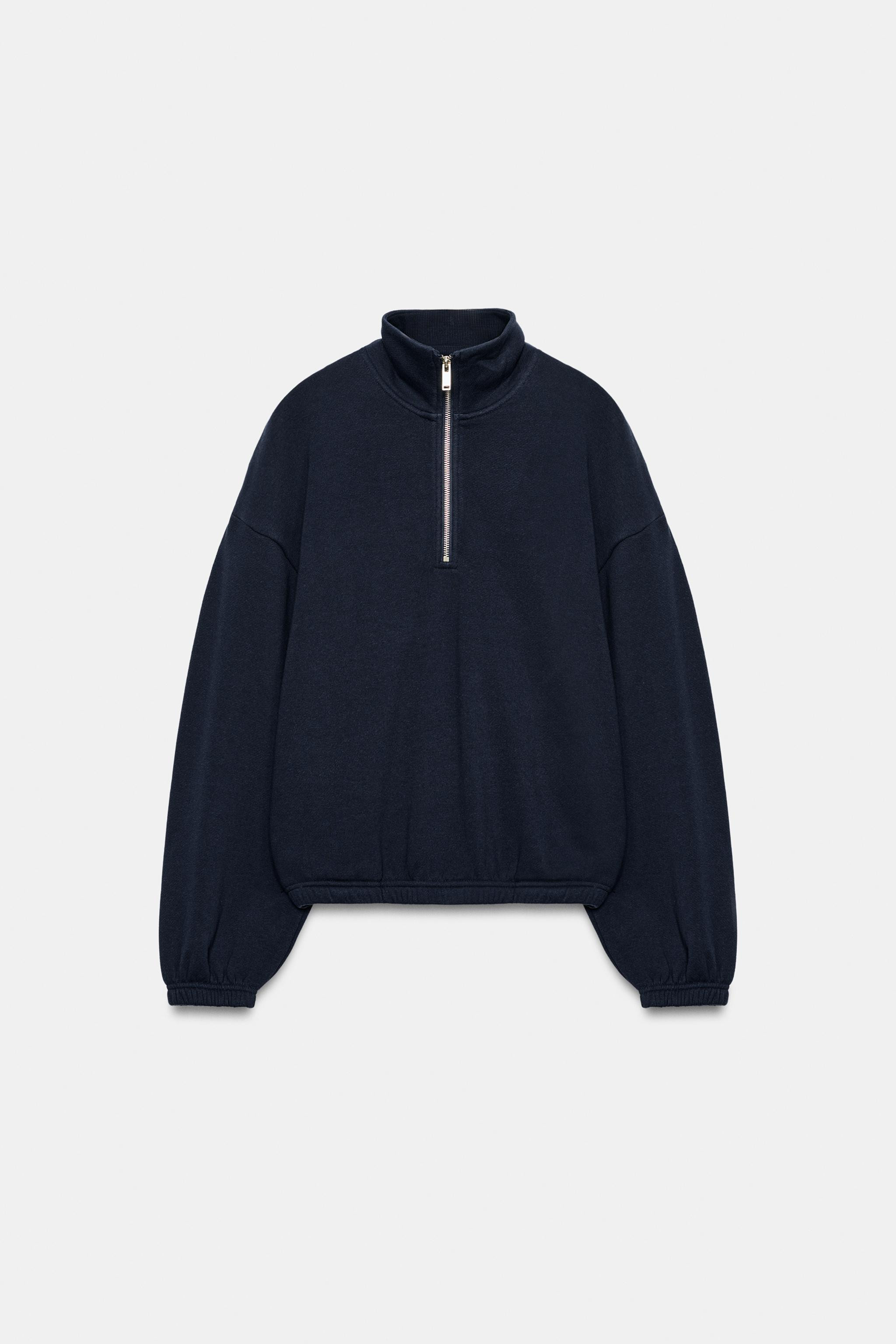 METAL ZIP SWEATSHIRT | Zara UK