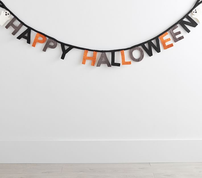 Happy Halloween Felt Garland | Pottery Barn Kids