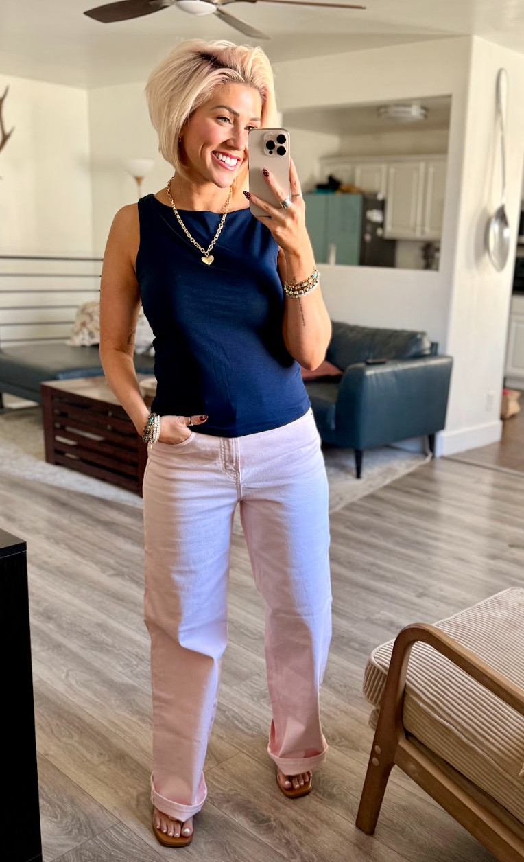 Found some great items for spring at Old Navy!! Top: Small // Bottoms: Medium // Shoes: TTS 

 #LTKootd #LTKOver40