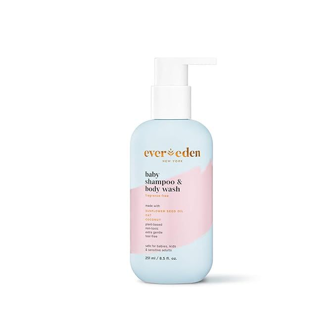 Evereden Baby Shampoo and Body Wash, 8.5 fl oz. | Clean and Unscented Baby Care | Natural and Pla... | Amazon (US)