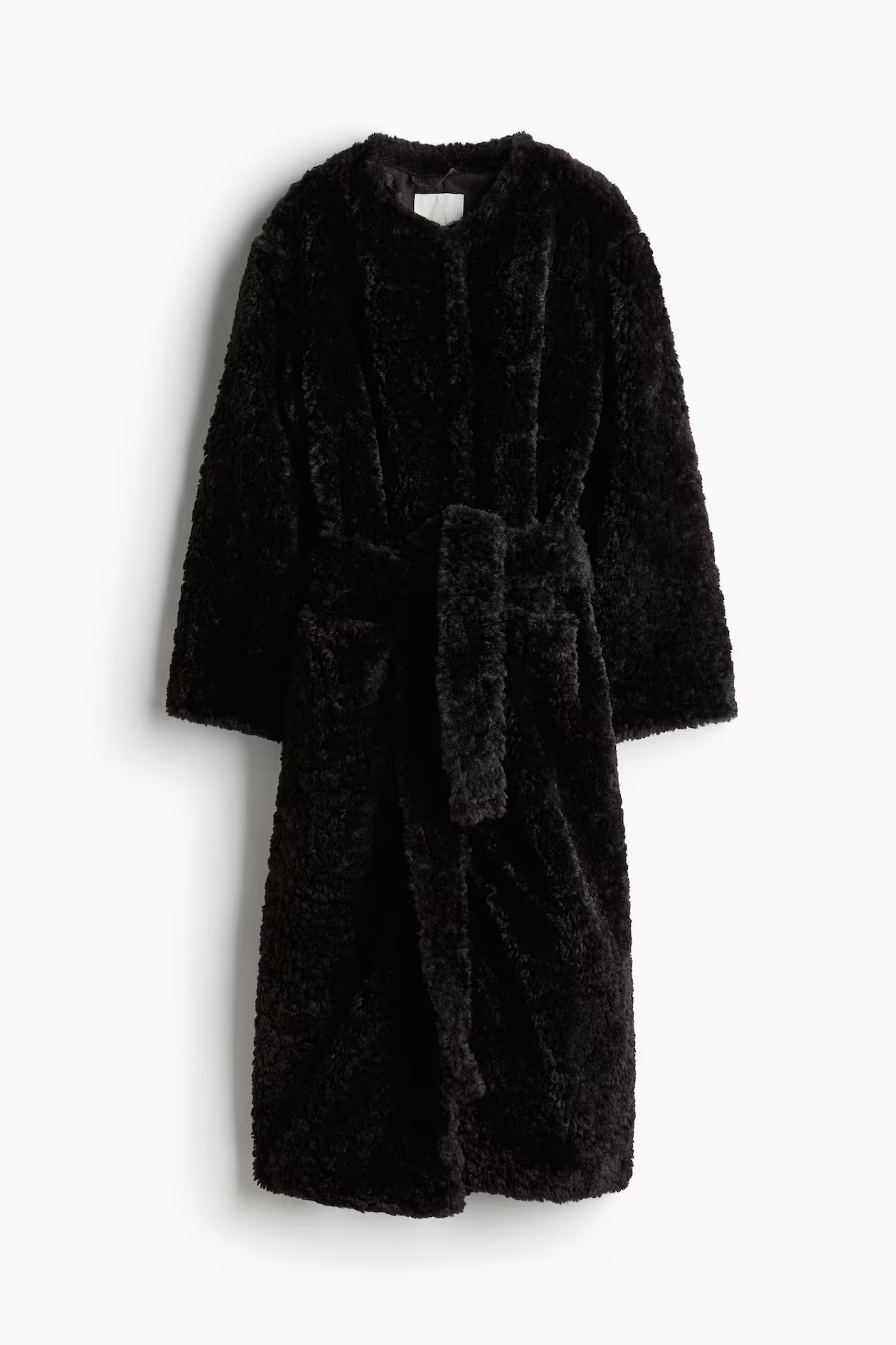 Fluffy tie-belt coat | H&M (UK, MY, IN, SG, PH, TW, HK)