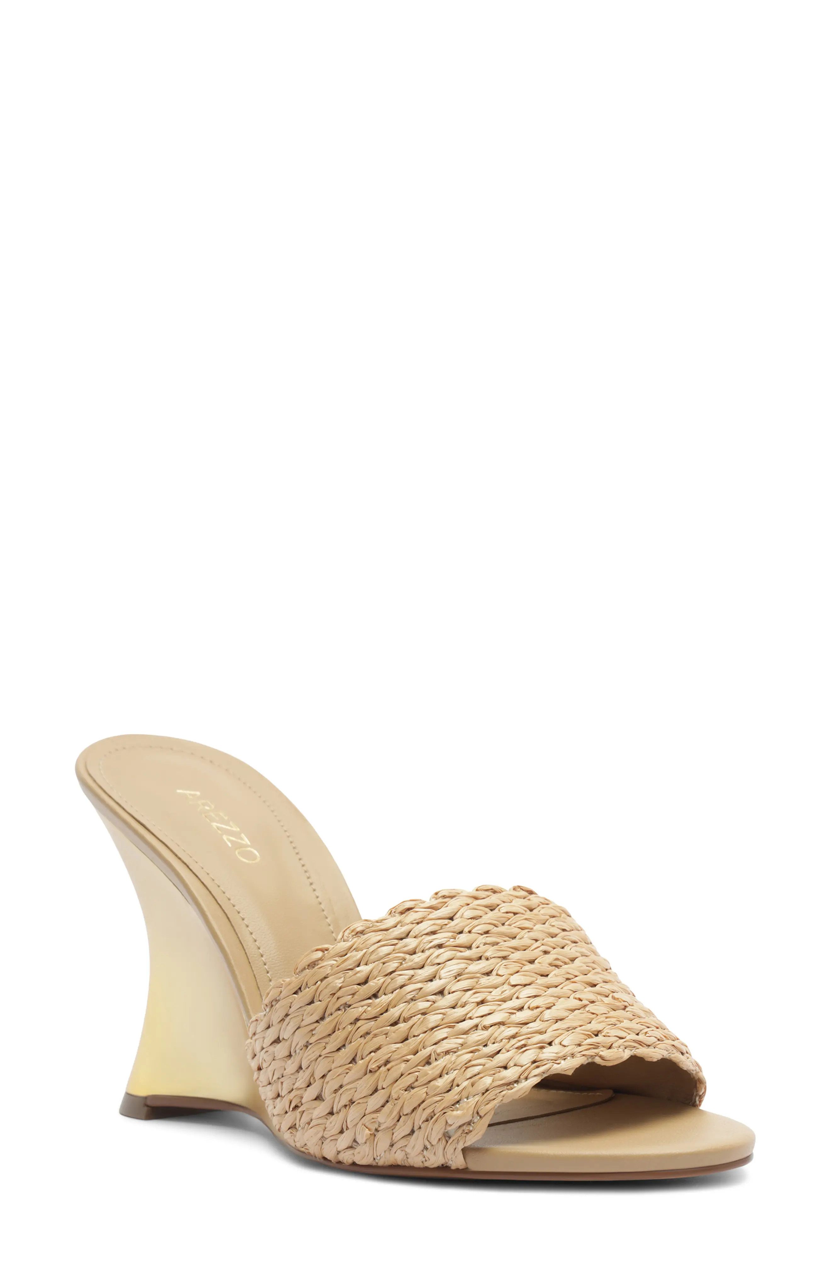 Arezzo Renata Wedge Sandal in Palha at Nordstrom, Size 11 | Nordstrom