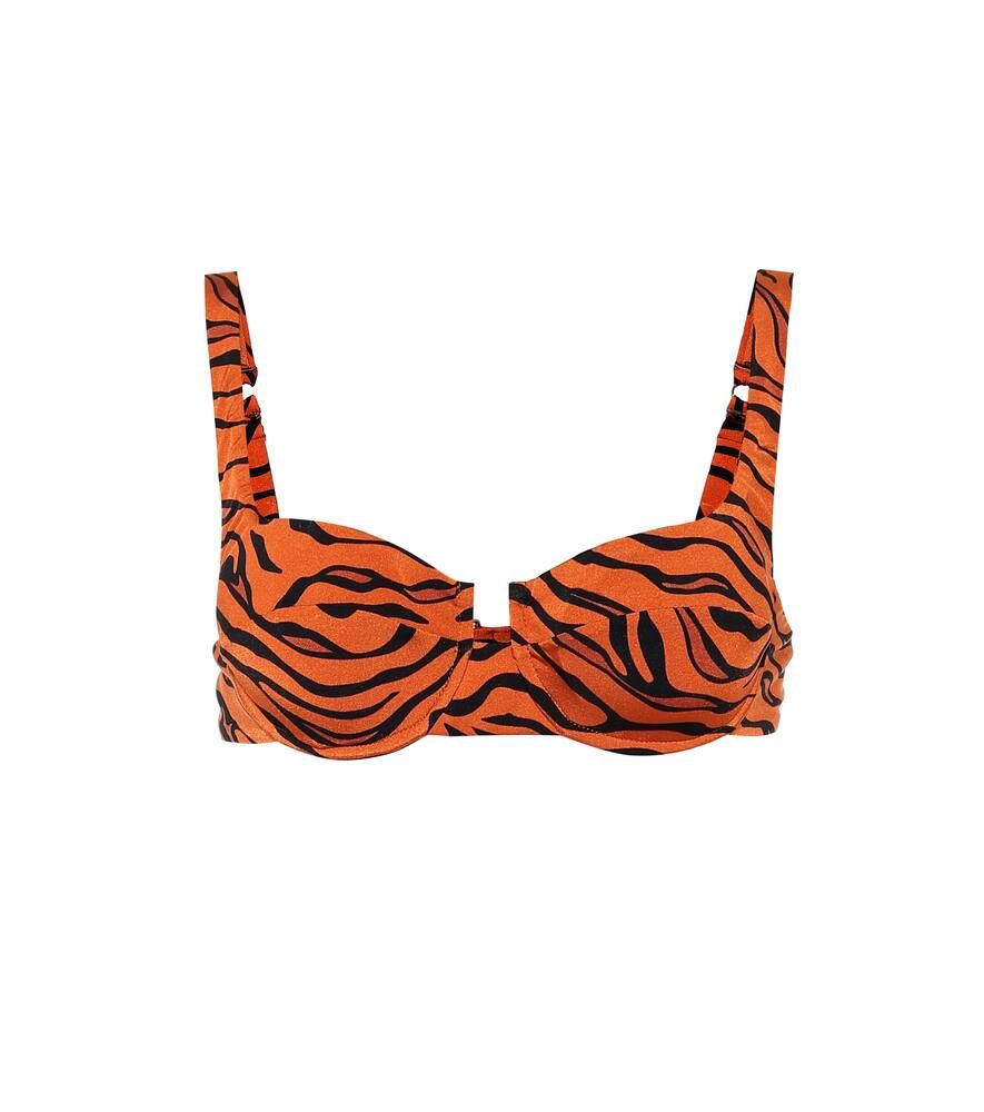 Brigitte tiger-print bikini top | Mytheresa (US/CA)