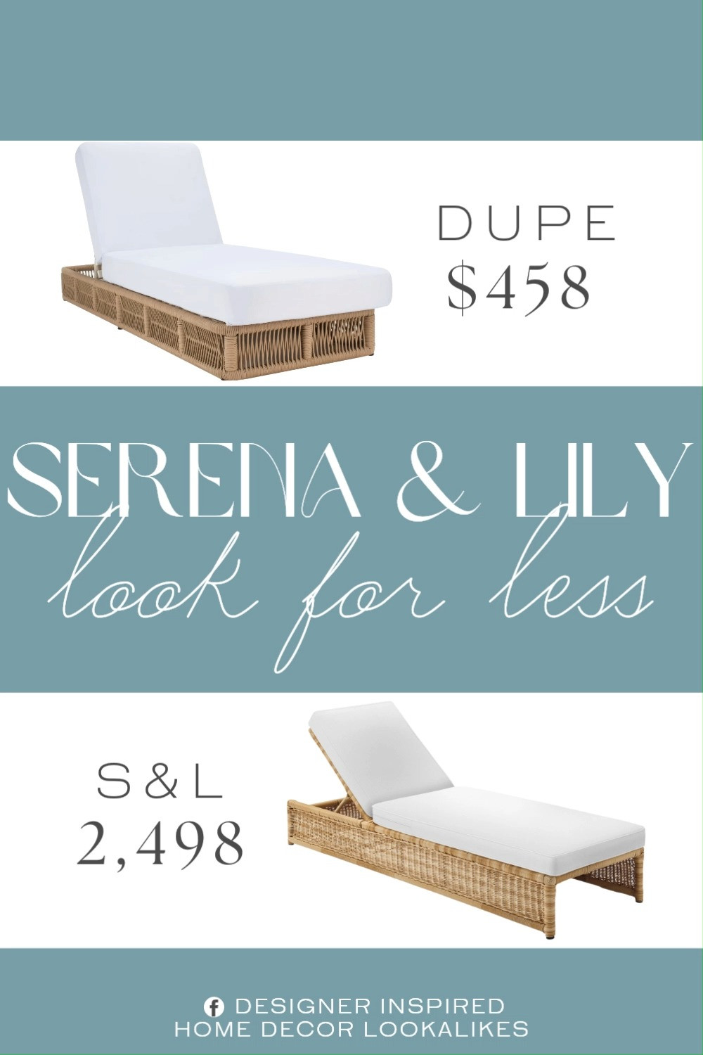 Inspired by Serena & Lily Chaise. Wicker Chaise Lounge. Rattan Sun Lounger. Patio Lounge Chair. Coastal Outdoor Decor. Resort Style Living. Beach House Patio. Poolside Relaxation. Outdoor Living Space. Poolside Chaise.Adjustable Back Lounger. 

Home more affordable option find copy cat similar look for less budget friendly affordable cheap cheaper beautiful pretty. Clearance sale coupon code discount code promo code luxury lookalike look a like Inspo inspiration inspired by idea ideas Love like these? I share multiple every day in my FB group.
#serenaandlilyinspired #chaise #outdoorlounger #chaiselounge #patiofurniture #outdoorliving #furniturefinds #outdoorseason 

 #LTKHome