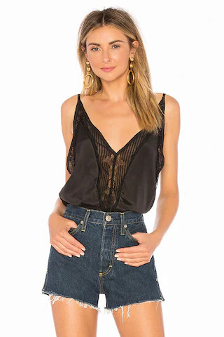 Sharone Lace Satin Bodysuit | Superdown