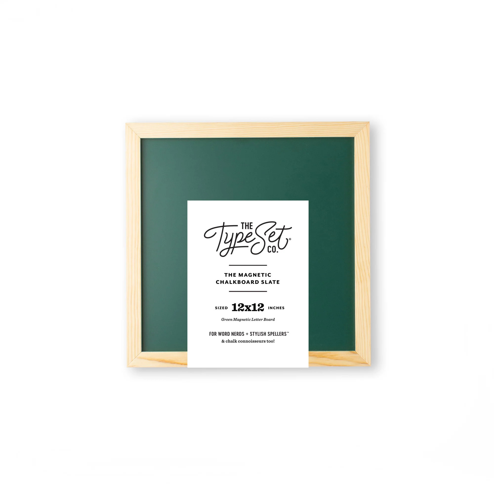 12x12 Green Chalkboard Magnetic Slate | The Type Set Co.