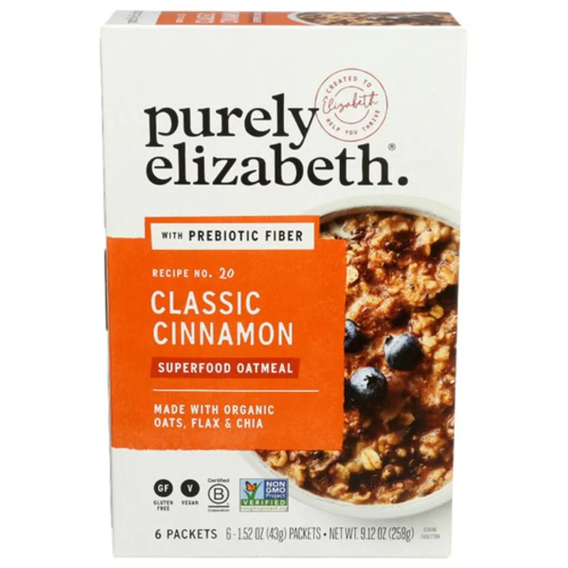 Purely Elizabeth Cinnamon Oatmeal 6 x 1.52 oz - Walmart.com | Walmart (US)