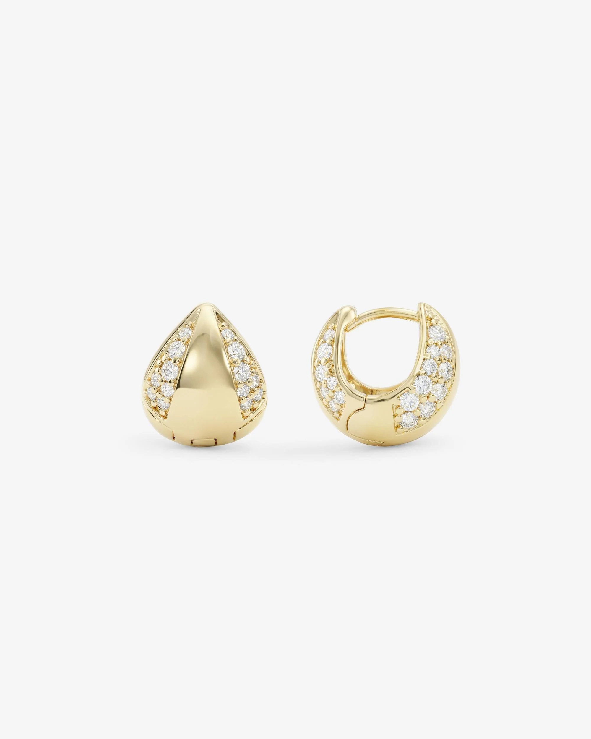 Lil Norah Split Pavé Earrings | Bold Gold Hoops | Melinda Maria Jewelry