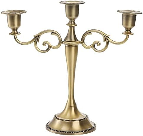 YOUEON 3 Arms Candelabra, 10 Inch Tall Candle Holder Candelabra Candle Holder for Candlesticks, Form | Amazon (US)