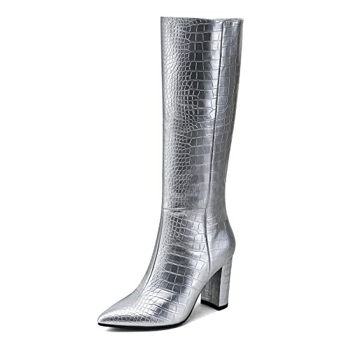 Modatope Knee High Boots Women Riding Boots for Women Tall Boots Long Boots Calf High Boots GoGo ... | Amazon (US)