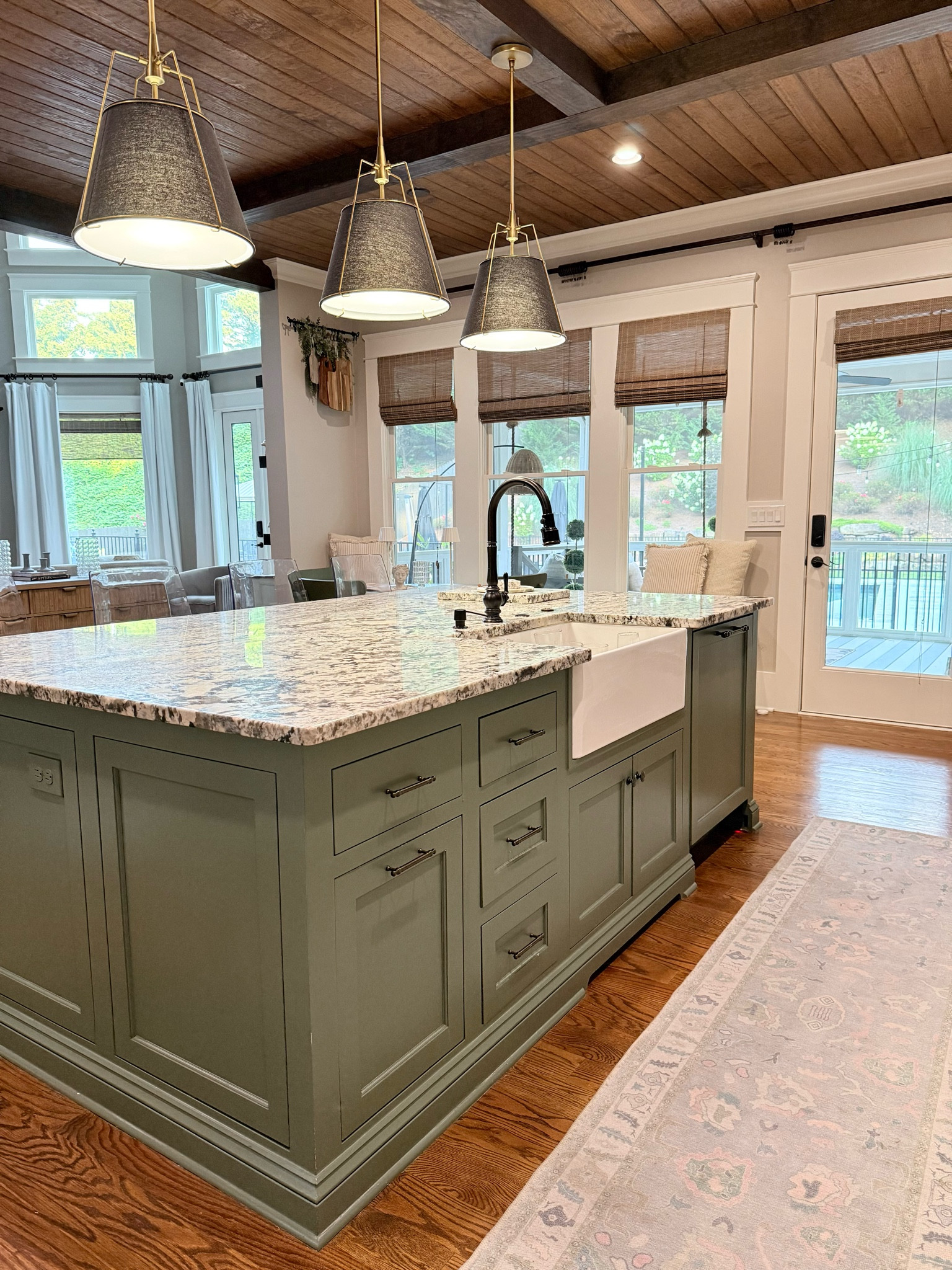 The limelight hydrangeas on the hill through the kitchen windows look like fireworks … 🥰 #july 

Still loving this runner from @famerugs . The colors are vibrant and fun, and it gets a ton of foot traffic but still looks great. Shop it on my @shop.ltk store! 

#LTKSaleAlert #LTKFamily #LTKHome