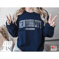 New York City Sweatshirt | Soft Cozy Crewneck Sweater Vintage Nyc College University Souvenir Gifts Ny | Etsy (US)
