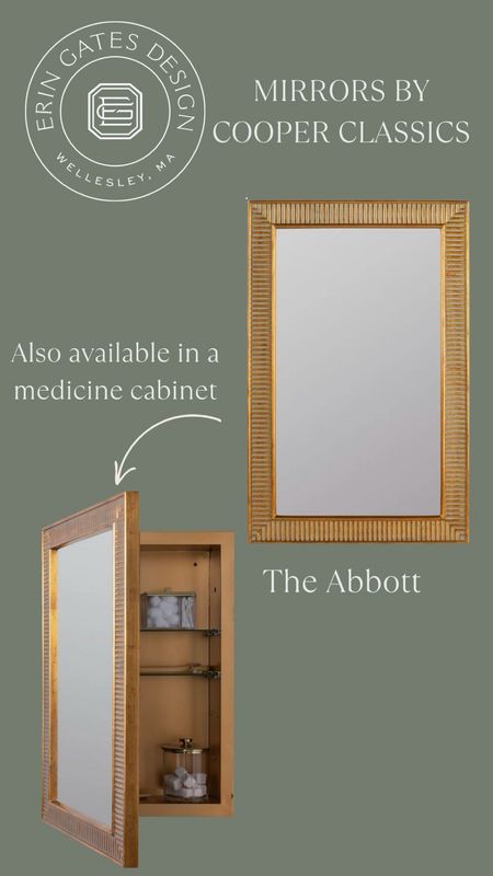 The Abbott mirror and medicine cabinet by Erin Gates and Cooper Classics 

#LTKhome