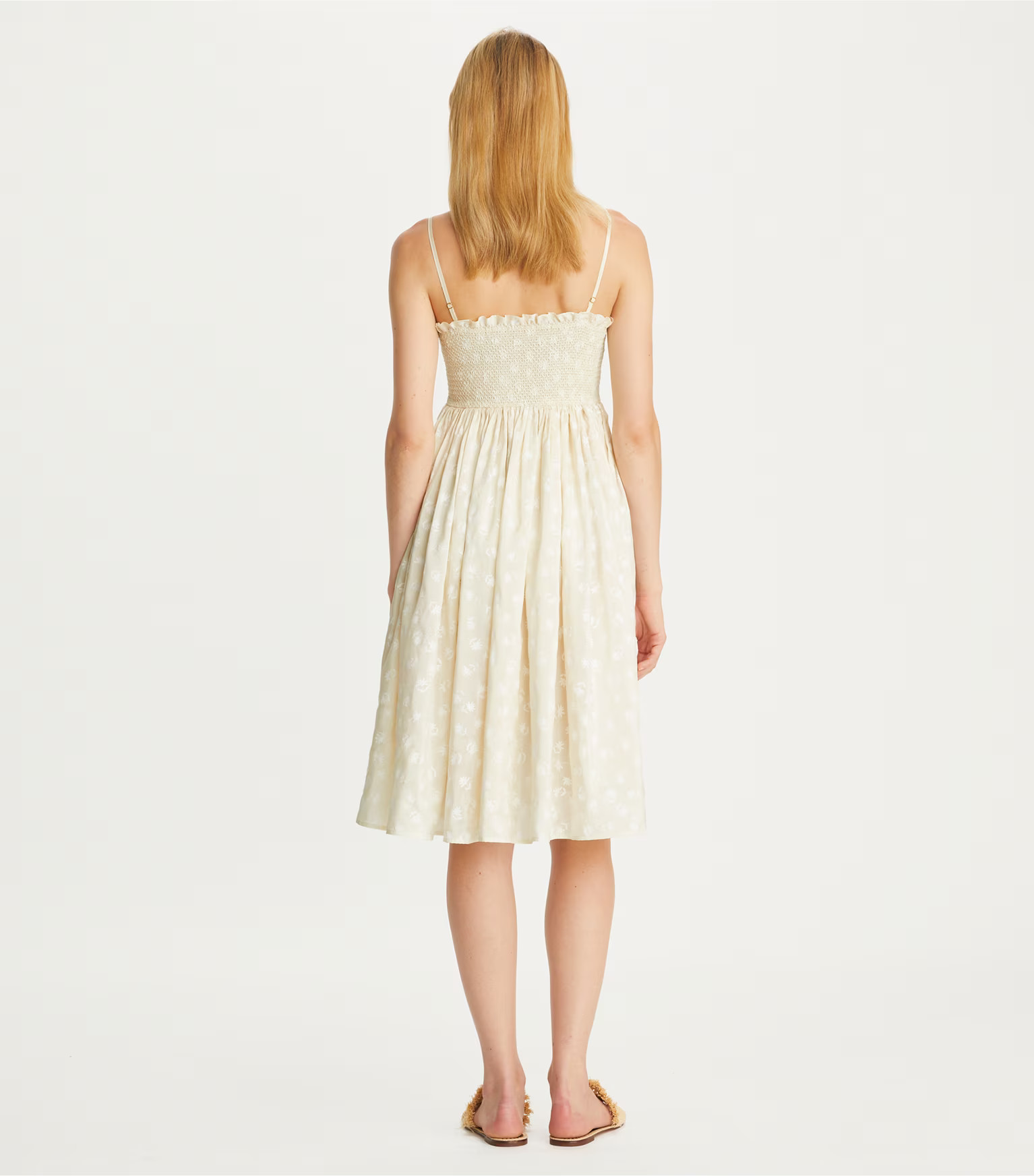 Strapless Smocked Silk Dress: Women's Designer Coverups | Tory Burch | Tory Burch (US)