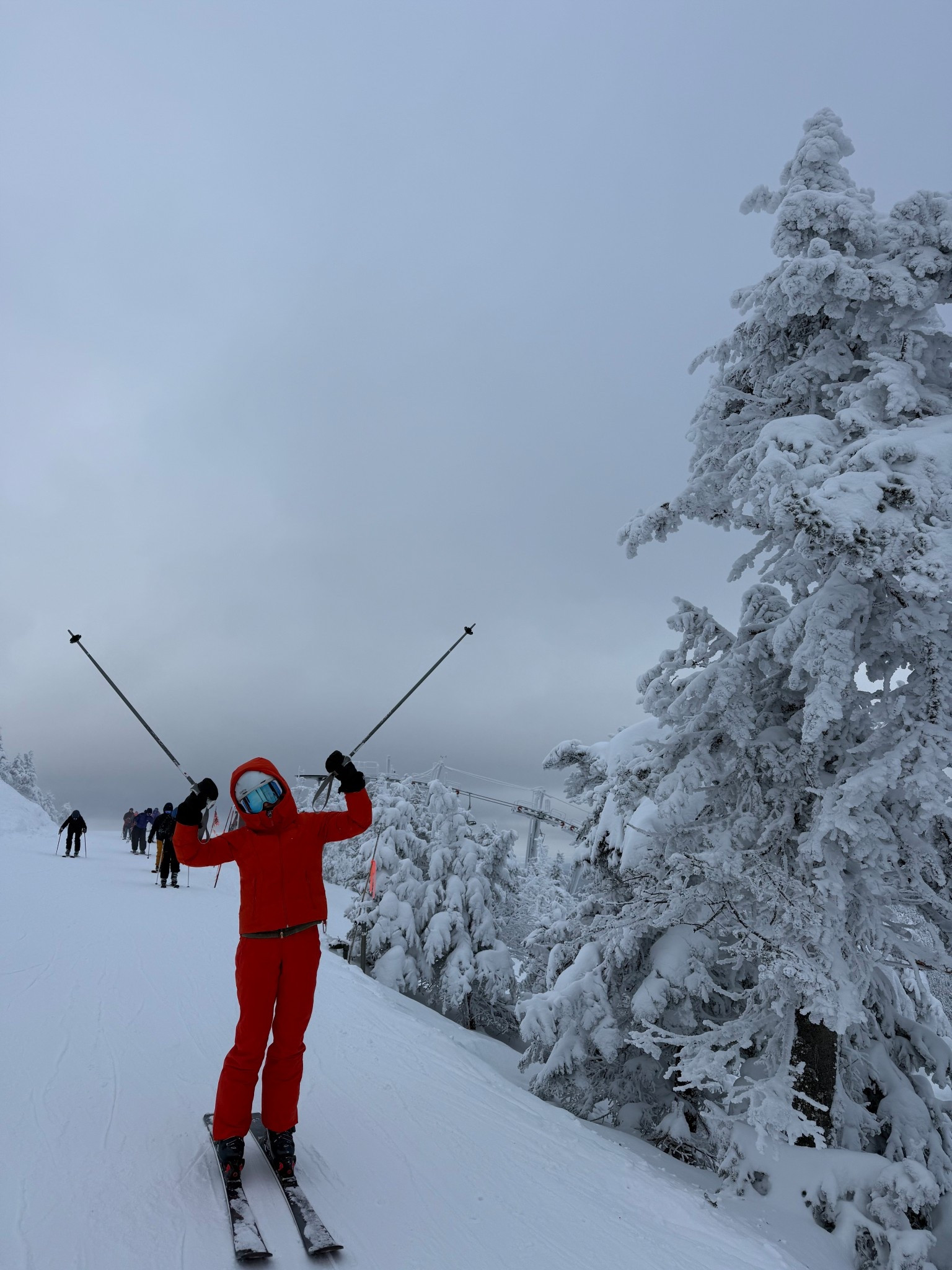 Bright bold color and super warm 🔥. Halfdays makes great ski gear. 

#LTKTravel #LTKActive