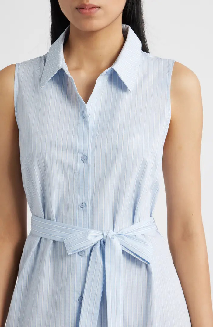 Pinstripe Button-Up Midi Shirtdress | Nordstrom