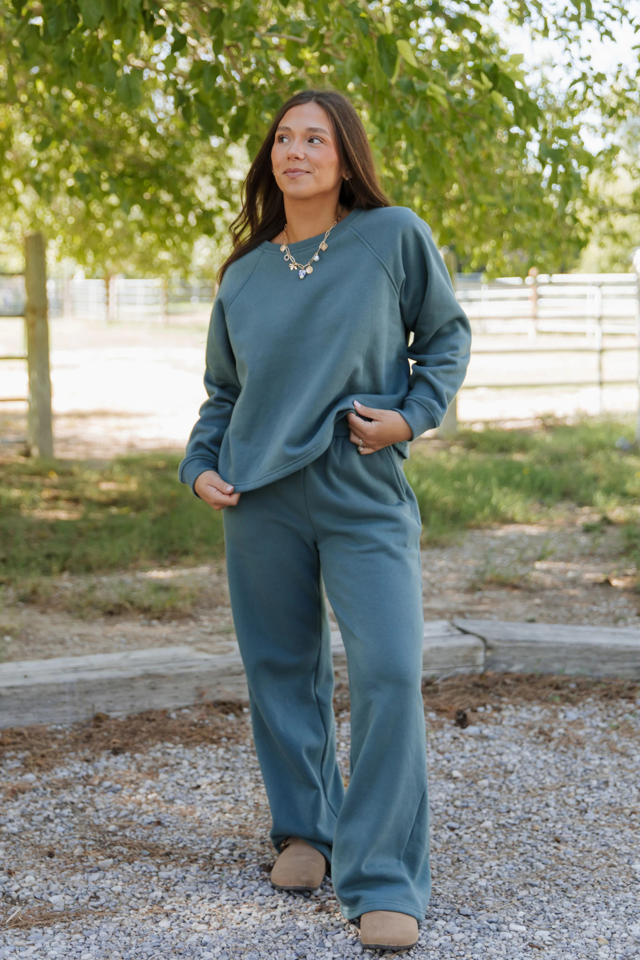 THE ANGELA COMFY SET IN JADE GREEN | Pink Desert