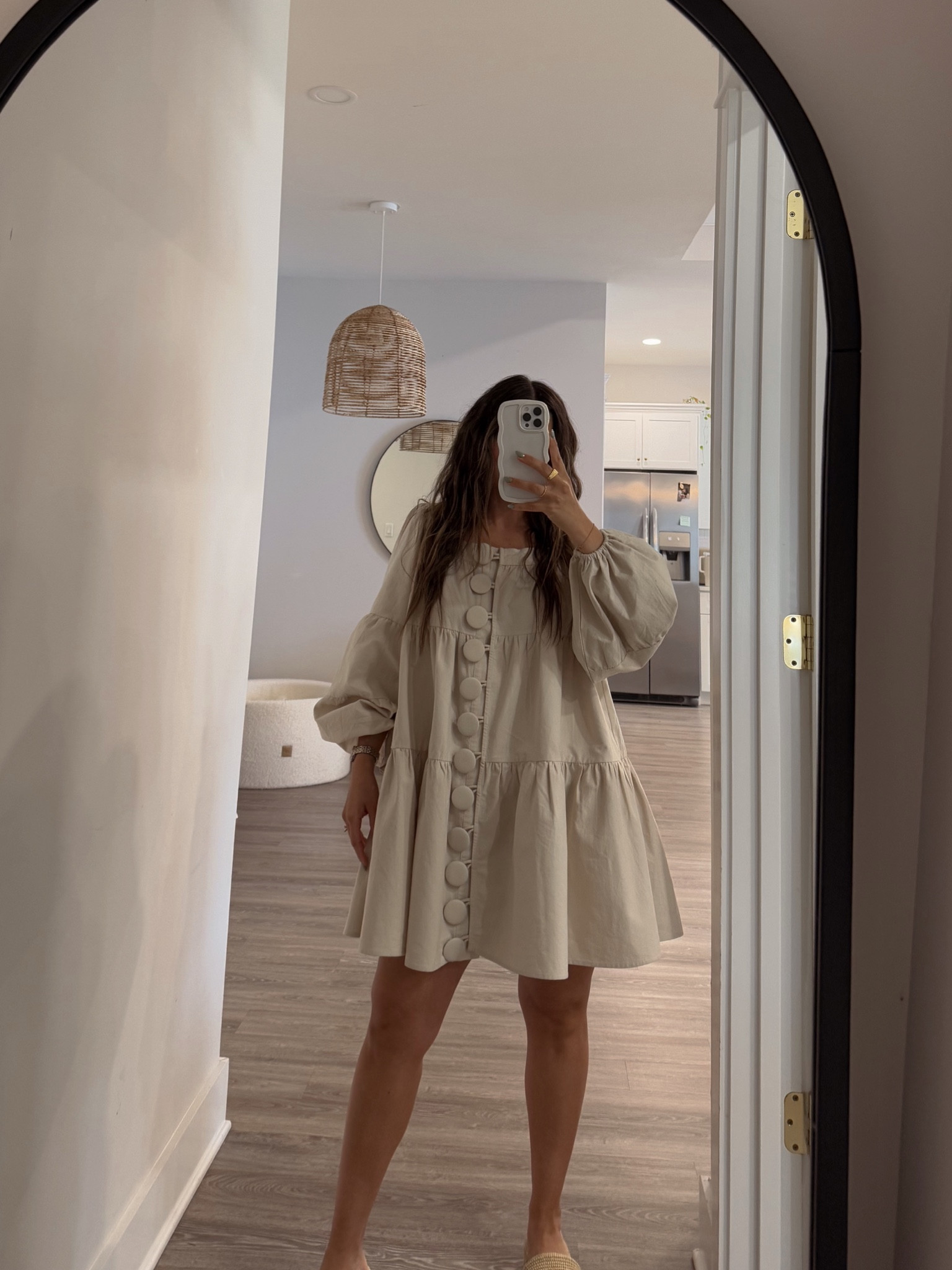 sized down to XS bc of its flowy silhouette! would be so cute with a bump for expecting mommies 🤍