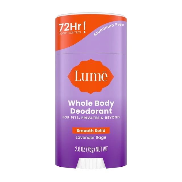 Lume Whole Body Women’s Deodorant - Smooth Solid Stick - Aluminum Free - Lavender Sage - 2.6oz | Walmart (US)