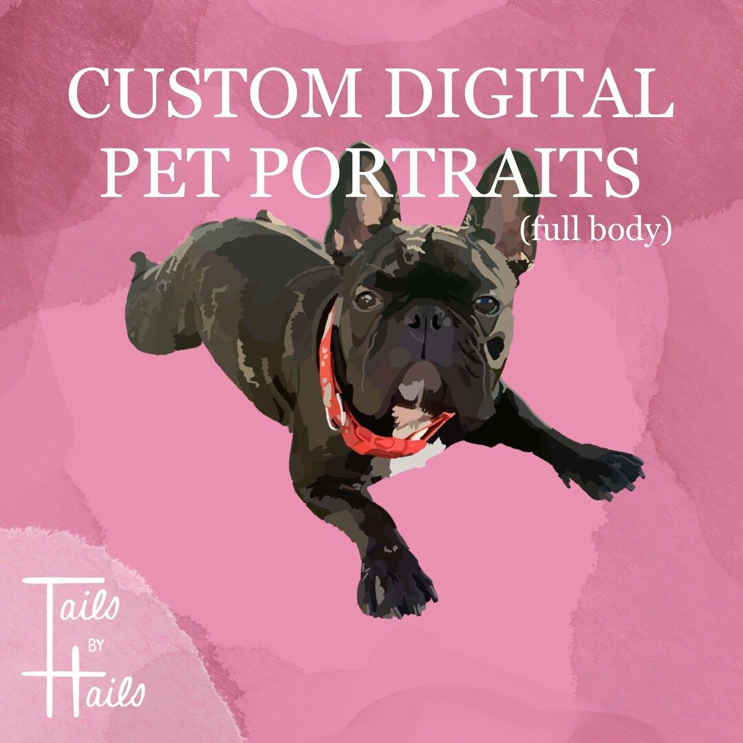 Custom Digital Pet Portraits - dog portrait/cat illustration/pet memorial art/pet loss art/digita... | Etsy (US)