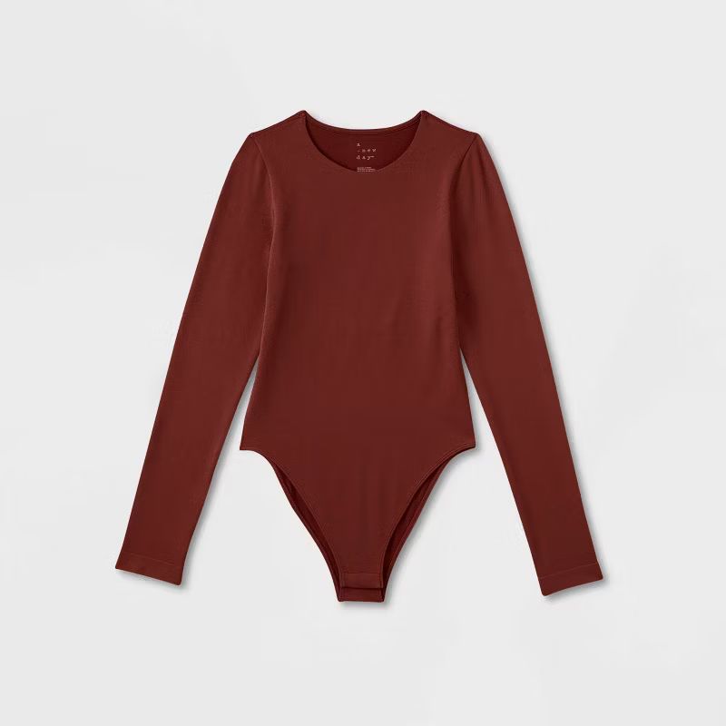 Women's Long Sleeve Seamless Bodysuit - A New Day™ | Target