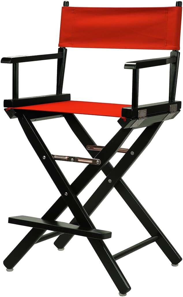 Casual Home 30" Director's Chair Black Frame-with Red Canvas, Bar Height | Amazon (US)
