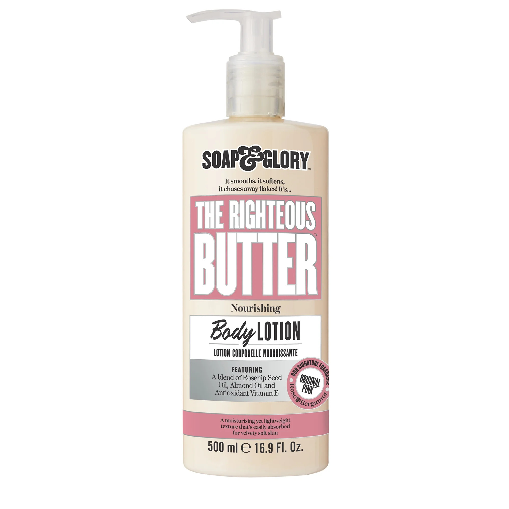 Soap & Glory The Righteous Butter Moisturizing Body Lotion, Original Pink Scent, 16.9 oz | Walmart (US)