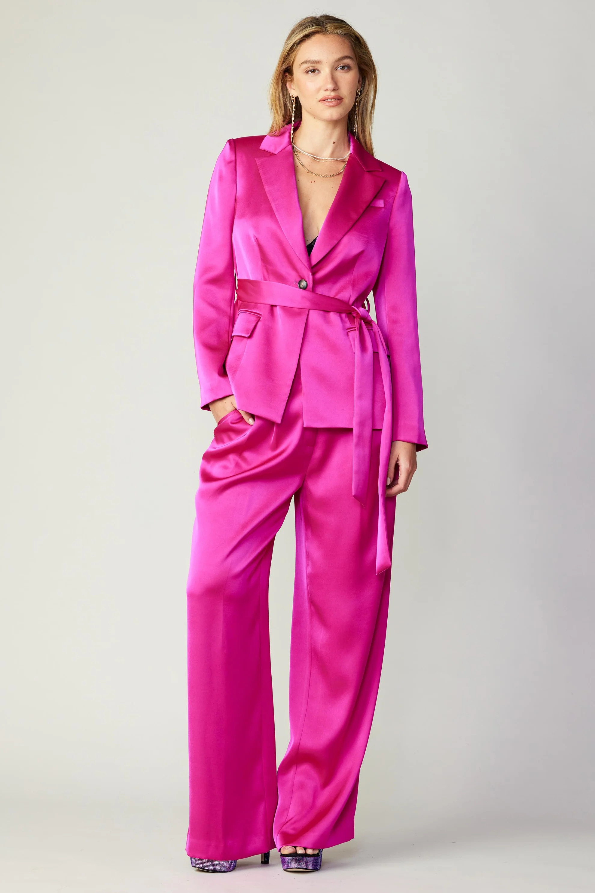 Silky Pintucked Trouser | Current Air