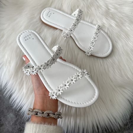 Women's Steffie Slide Sandals - A New Day™ White now $19 originally $24