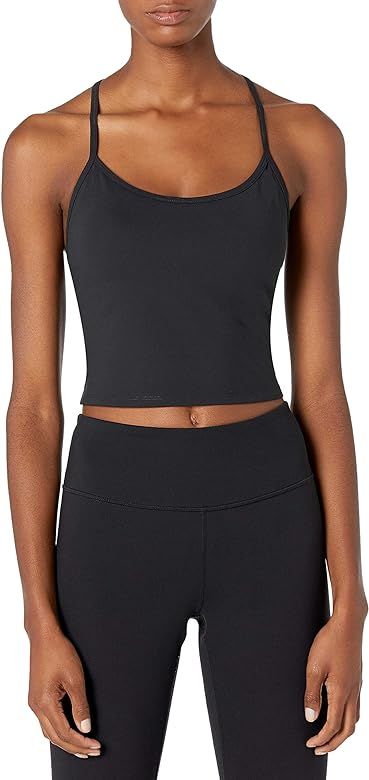 Women's Standard Spectrum Cropped Strappy Tank with Built-in Support Yoga Bra | Amazon (US)