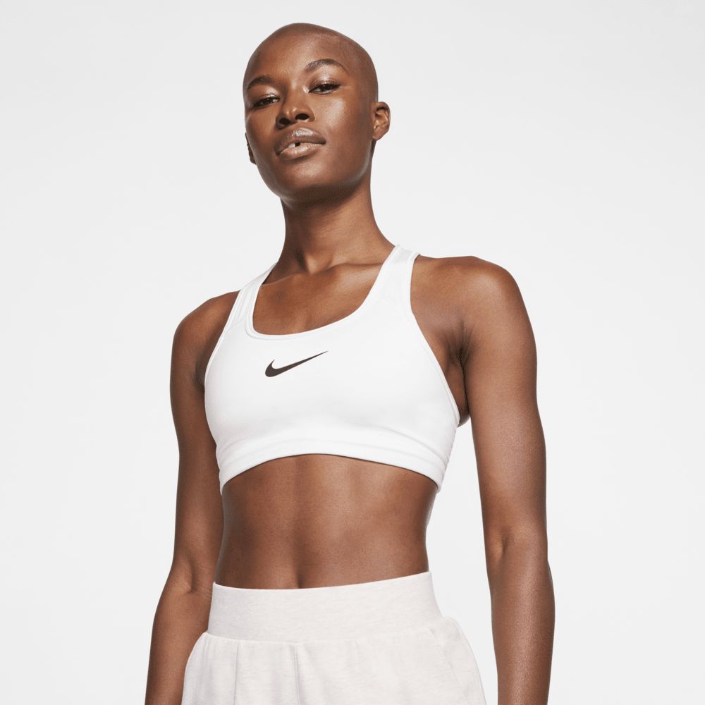 Nike Classic Swoosh Women's Medium Support Sports Bra Size 2XL (White) | Nike (US)