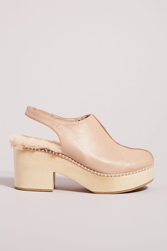 Silent D Sherpa-Lined Slingback Clogs | Anthropologie (US)