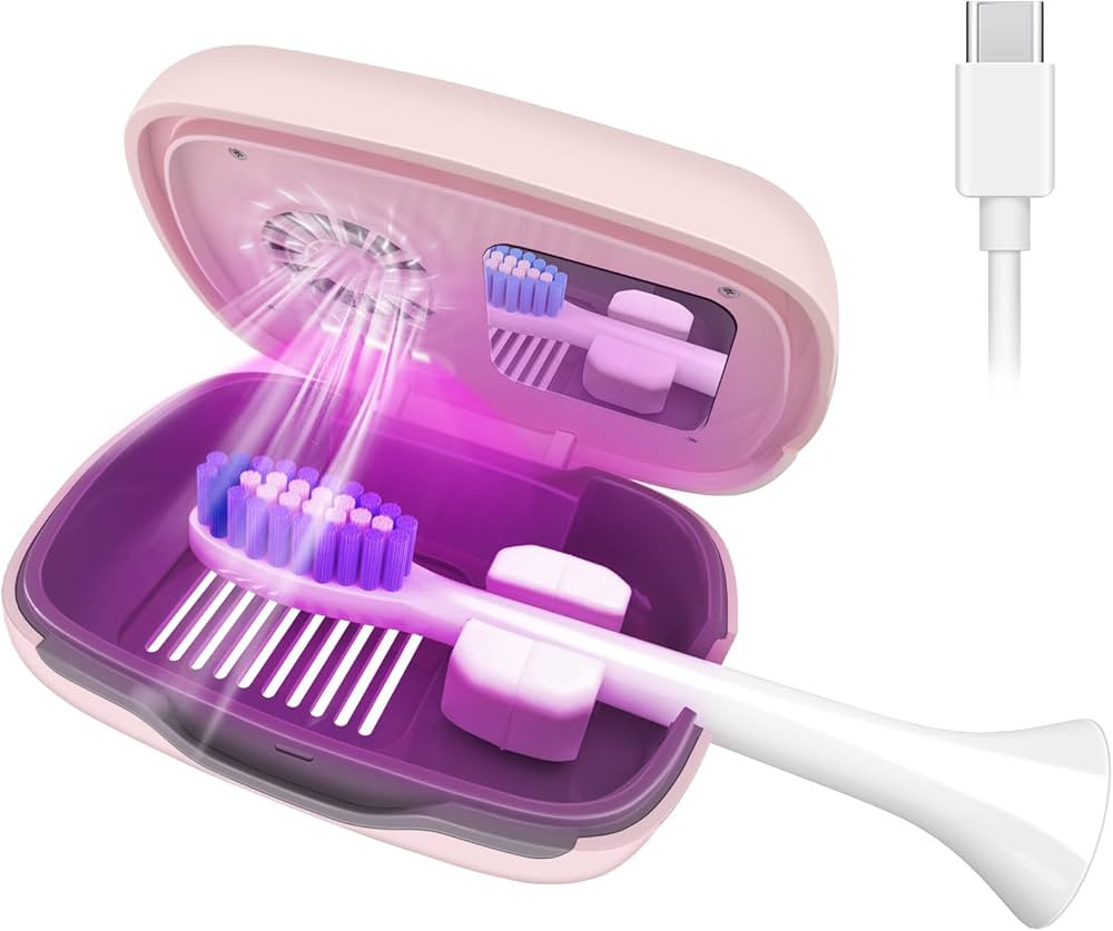 UV Toothbrush Covers Case and Holder with Light,Toothbrush Covers with Holder, Rechargeable Porta... | Amazon (US)