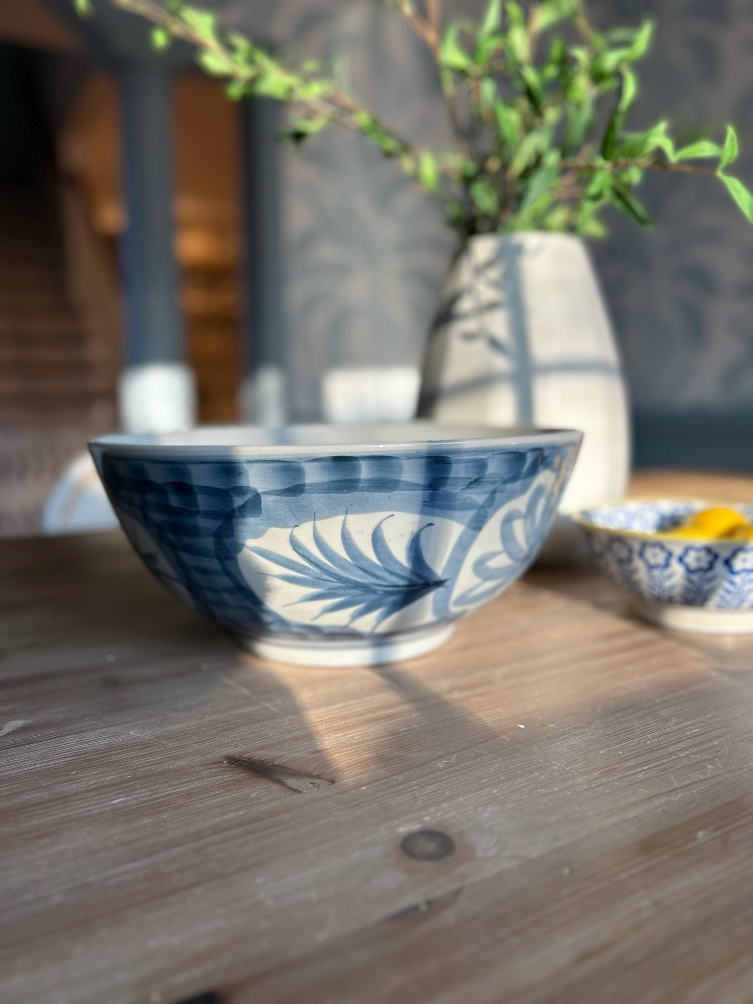 The prettiest blue and white fruit bowl. 