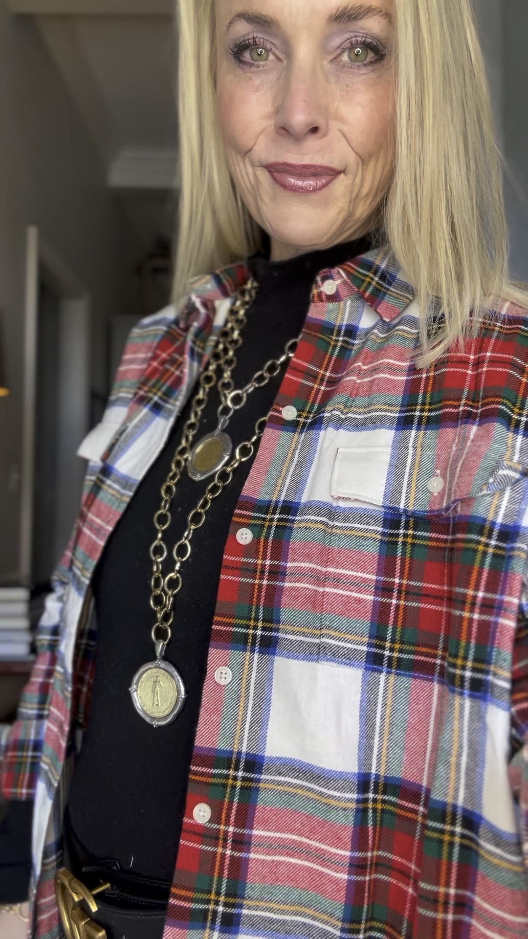 Today’s OOTD is showing pieces I’ve recently worn styled in a different way. 

I’m wearing my new favorite bodysuit from Free People under a white tartan plaid flannel shirt from Old Navy and my favorite faux leather skinny pants in black from Shein. I added a faux Gucci belt and black Chelsea boots, my favorite Jennifer Ponson necklaces and bracelets along with my everyday gold jewelry from Amazon. 

#LTKHoliday #LTKGiftGuide #LTKSeasonal