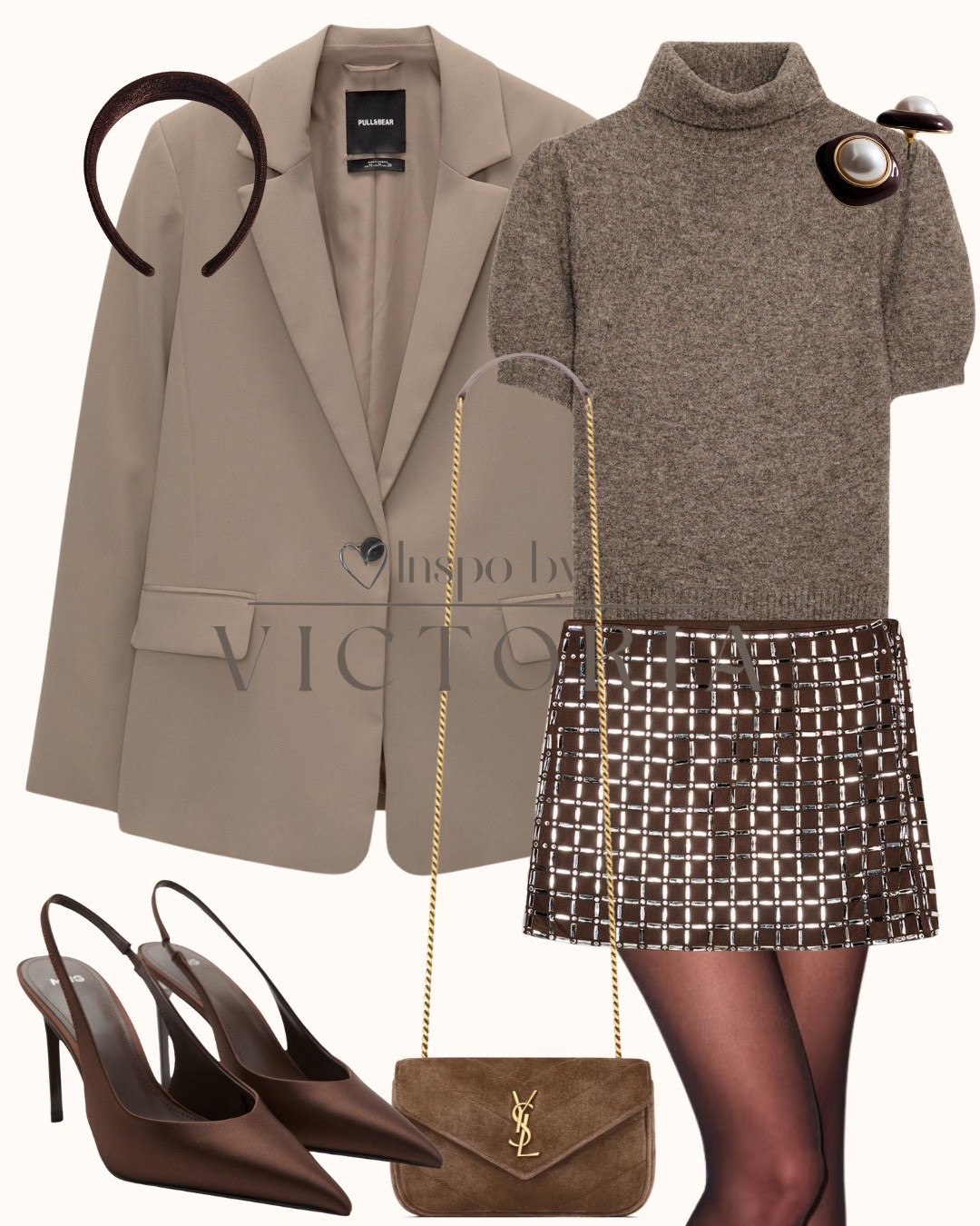 Soft neutrals + rich chocolate tones 🤎
A cozy knit paired with this embellished mini — the perfect blend of texture, shine and elegance.
Skirt & top from Zara: 4772/511/700 & 2142/204/737

Styled with a classic blazer, satin slingbacks and a suede shoulder bag for a refined winter evening look ✨

Linked on LTK so you can recreate the outfit with one tap 🛍️
#BrownAesthetic #FestiveOutfit #LTKHoliday

#LTKFindsUnder50 #LTKHoliday #LTKSeasonal