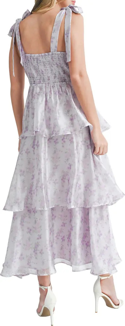 Tie Strap Tiered Midi Dress | Nordstrom Rack