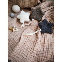 star Pacifier Holder, Sherpa Binky Boy Paci Keeper, Clip, Moon Teddy Dummy Comforter For | Etsy (US)