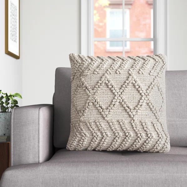 Brittany Embroidered Cotton Blend Throw Pillow | Wayfair North America