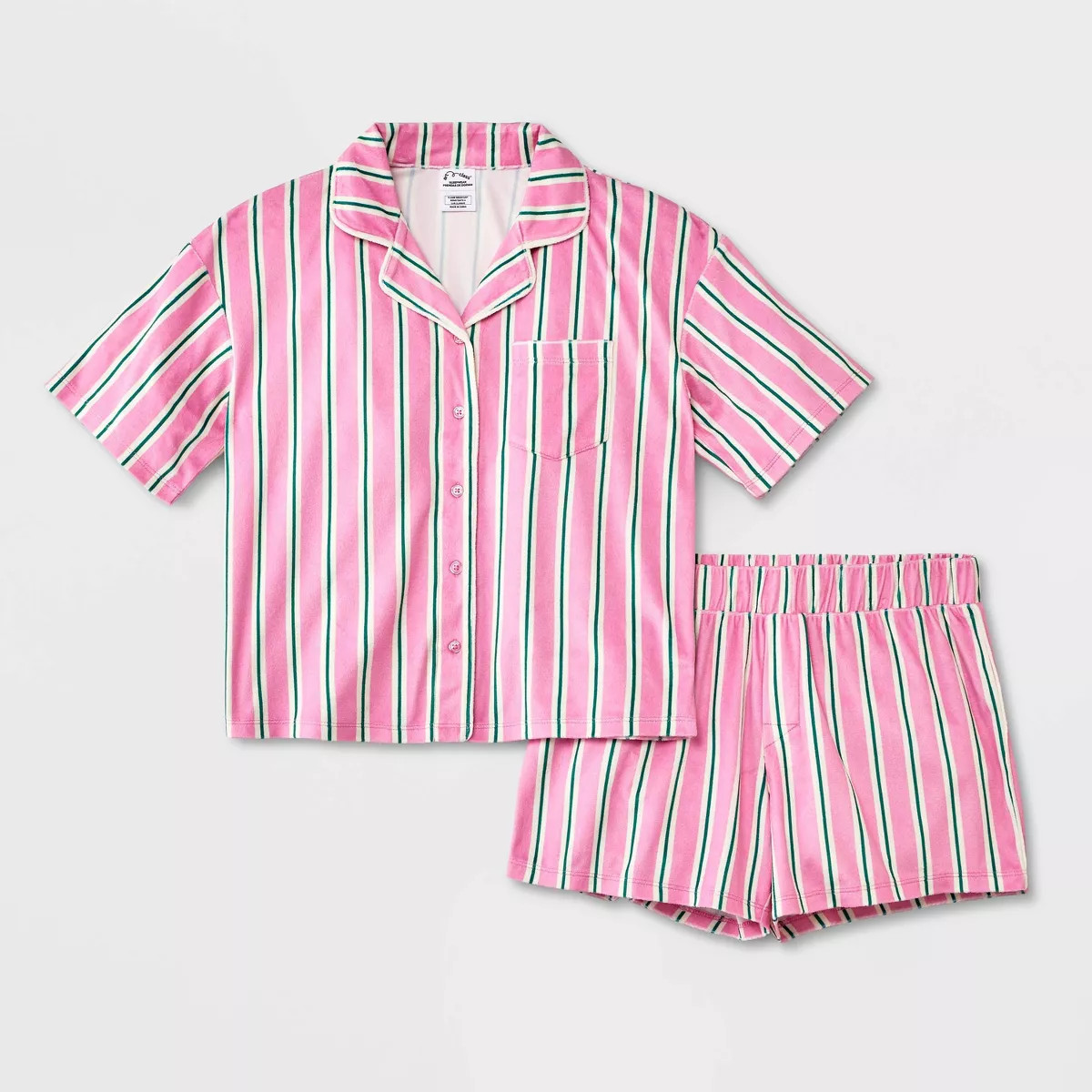 Girls' Short Sleeve Button-Up Pajama Set - art class™ | Target