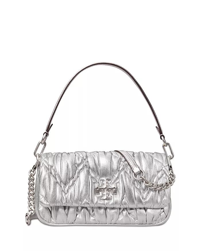 Kira Small Metallic Ruched Shoulder Bag | Bloomingdale's (US)