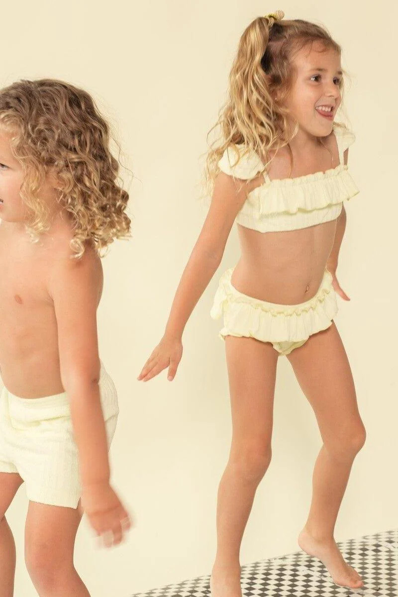 Buttercream Rib Mini Cabana Bikini Set | Montce