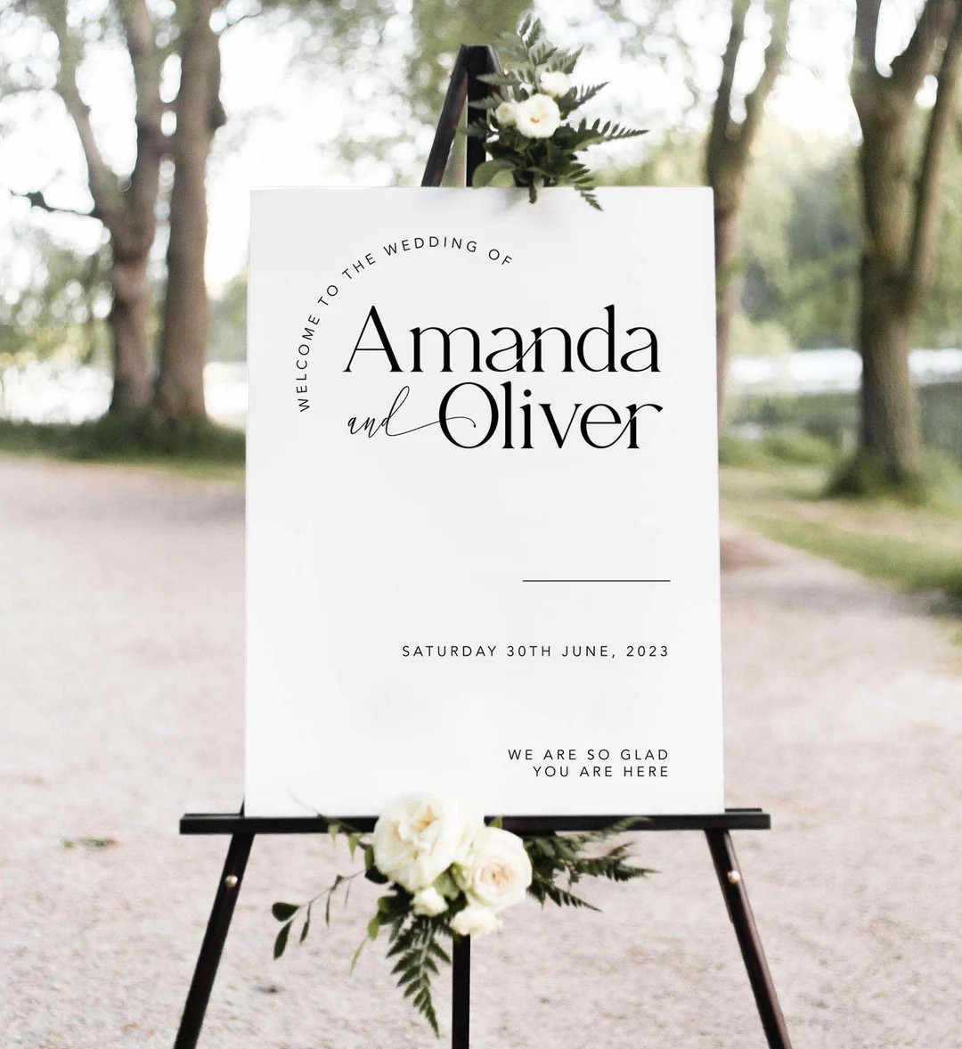 Minimal Wedding Welcome Sign, Minimalist Wedding Reception Sign, Modern Large Poster, Simple Edit... | Etsy (US)