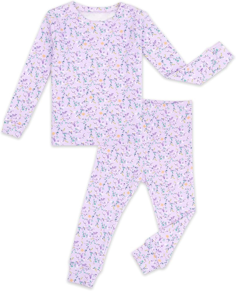 moimoln 6M-8Y Baby & Toddler Girl Floral Pajamas Soft Modal Cotton Breathable Snug-Fit Long Sleev... | Amazon (US)