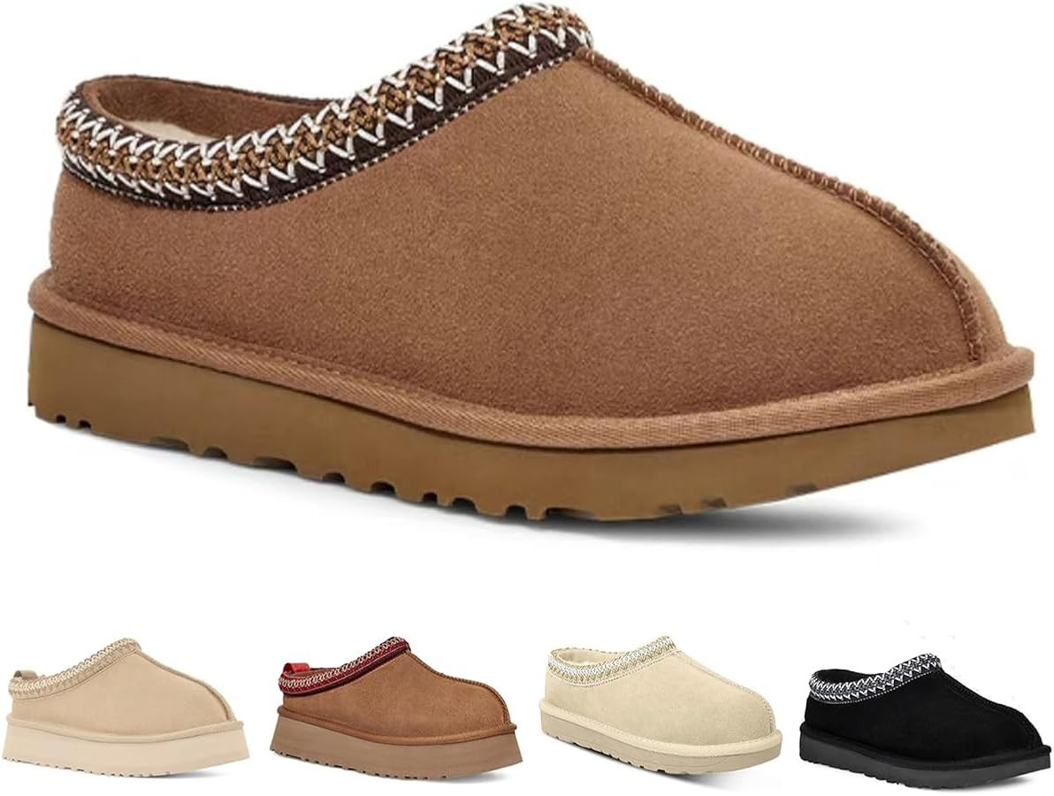 Fashion plush platform slippers for kids trend Mini Fleece Lined boots big kids Outdoor indoor sl... | Amazon (US)